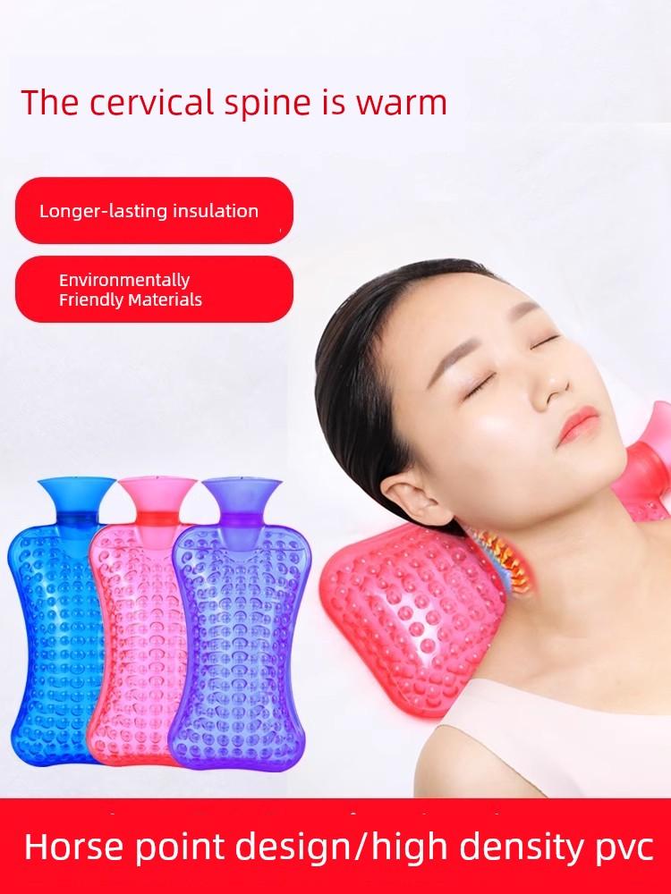 Cervical Hot Water Bag, Water-Filled Heating Pad, Long Strip-Shaped Hot Water Bag for Shoulder and Neck Heating, Neck and Stomach Warming Pad