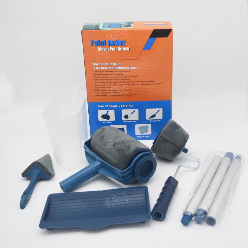Набор малярных валиков и кистей для бытовых проектов Blue; Large Roller (Light Gray); Plastic