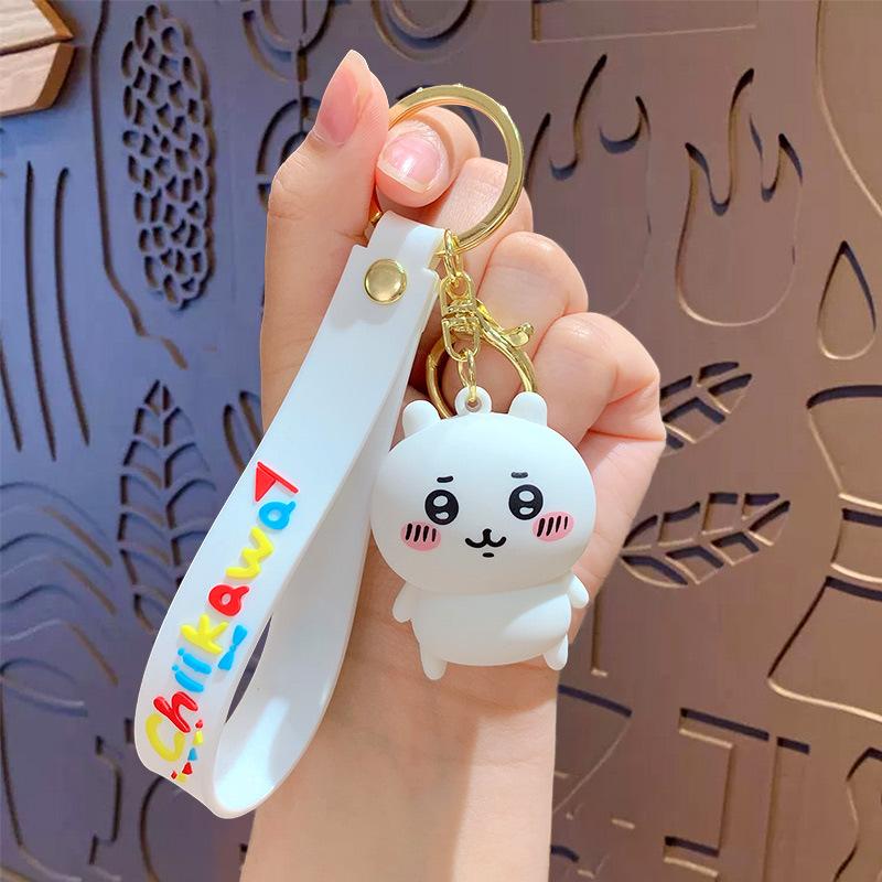Cartoon Plush Jiyikawa Doll Keychain Schoolbag Pendant Car Bag Keychain Pendant Small Gift