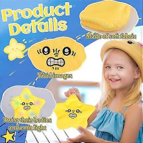 Dancing Talking Angry Star Kids Interactive Toys with Lights and Music - Cute Moving Starfish Keychain Backpack Pendant