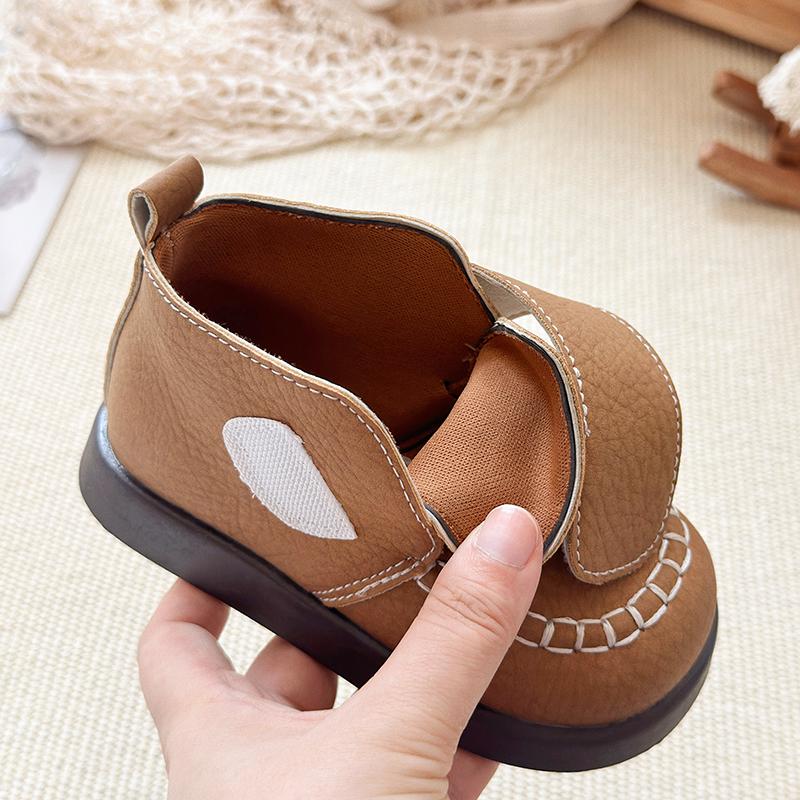 Boys Outdoor Short Boots Kids High-top Flats Sneakers for Girls Casual All-match Autumn Winter Cotton Walking Shoes Child I08151