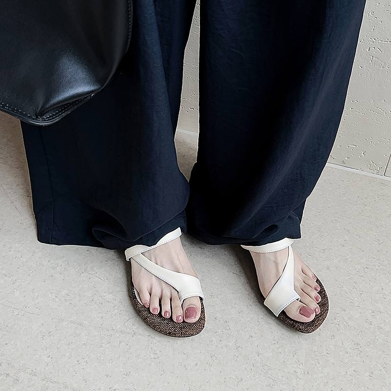 Krazing Pot Sheepskin Mules Summer Size 40 Flip Flops European Design Slip on Thin High Heels Women Peep Toe Sandals