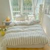 Nordic Bedding Set Ins Popular Striped Duvet Cover Set Bed Sheets Set Single Twin Full Queen Size Skin-Friendly Soft Bedding