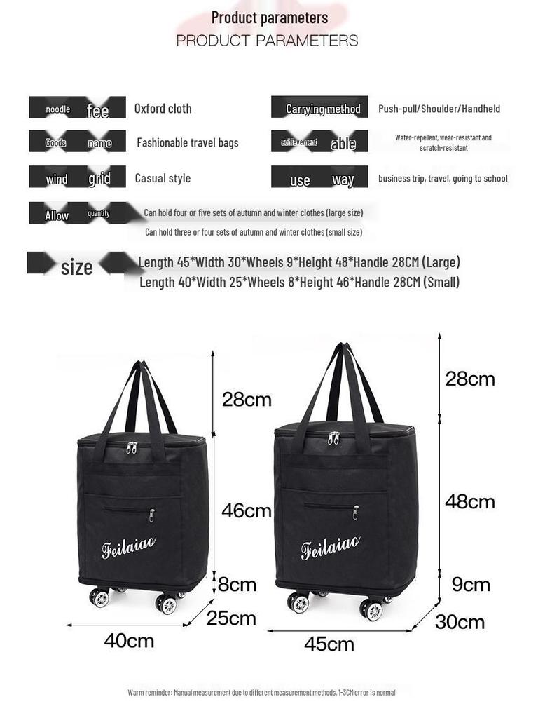 Waterproof Extra Large Travel Bag with Wheels & Shoulder Straps – Lightweight Portable Luggage & Clothes Storage Backpack