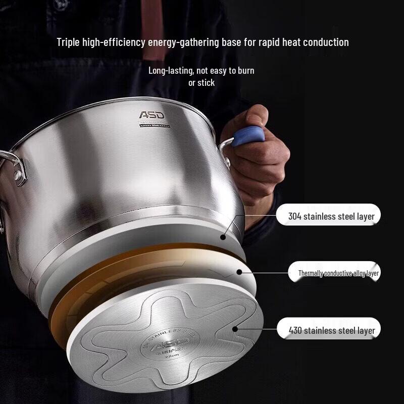 ASD 304 Stainless Steel Soup Pot