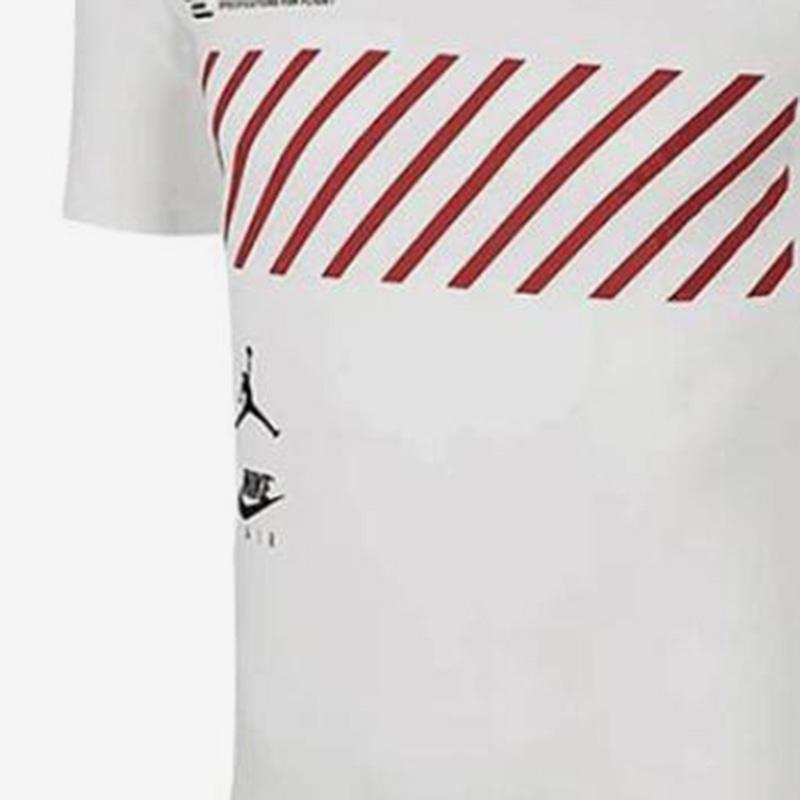 Jordan Sports Leisure Pullover Crew Neck Short Sleeve T-Shirt Men Tops White CD5838-133