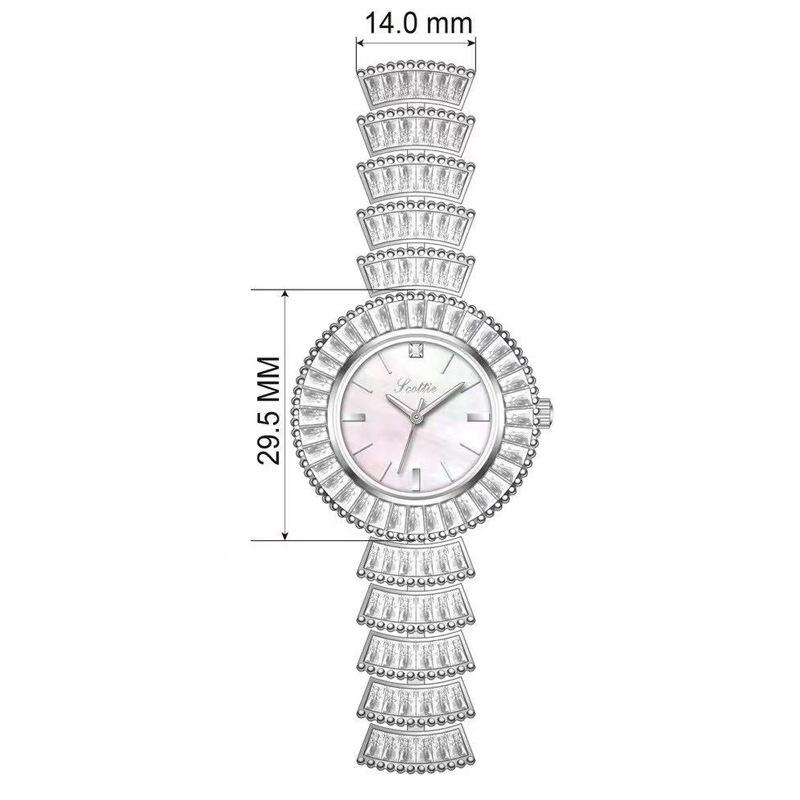 Bracelet Watch Women S Full Diamond Fritillary Plate Light Luxury Fashion Trend Sense Waterproof Women S Watch 9538