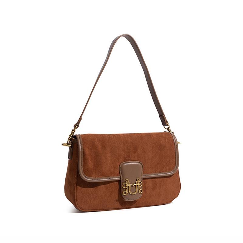 IELGY fashion retro plaid large capacity canvas shoulder bag