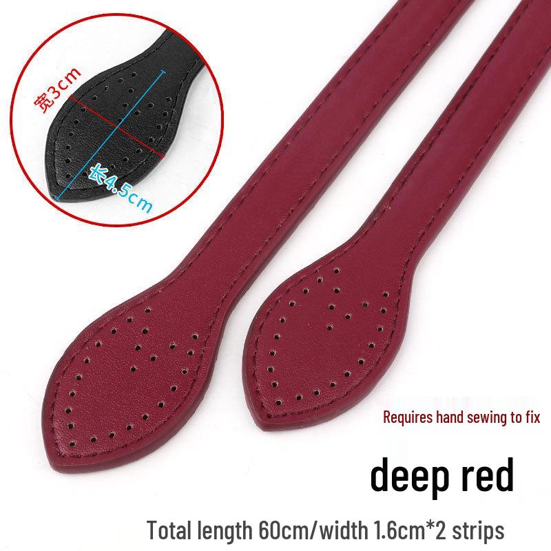 

Hand-Sewn 60CM DIY Leather Handbag with Detachable Hook Strap 1 pair (hand-sewn fixed)