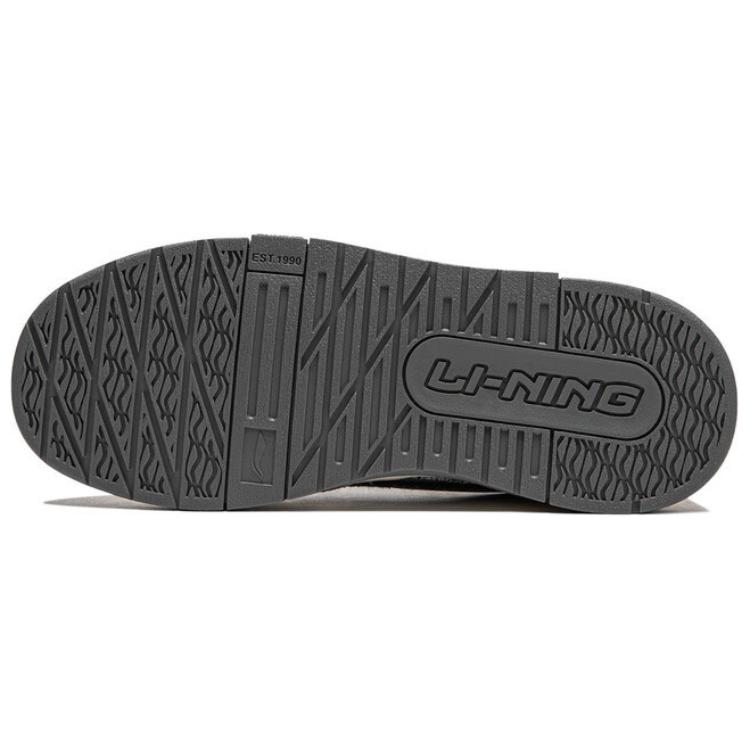 Li Ning 001 BTC Slip Resistant Cushioning Abrasion Resistant Support Low top Skateboard Shoes Women's White Black AGCU086-1