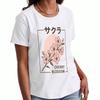 Sakura Cherry Blossom Unisex's Cotton T Shirt, Premium Cotton Graphic Print, Durable And LongLasting, Fashionable For Daily Wear, Soft And Comfortable