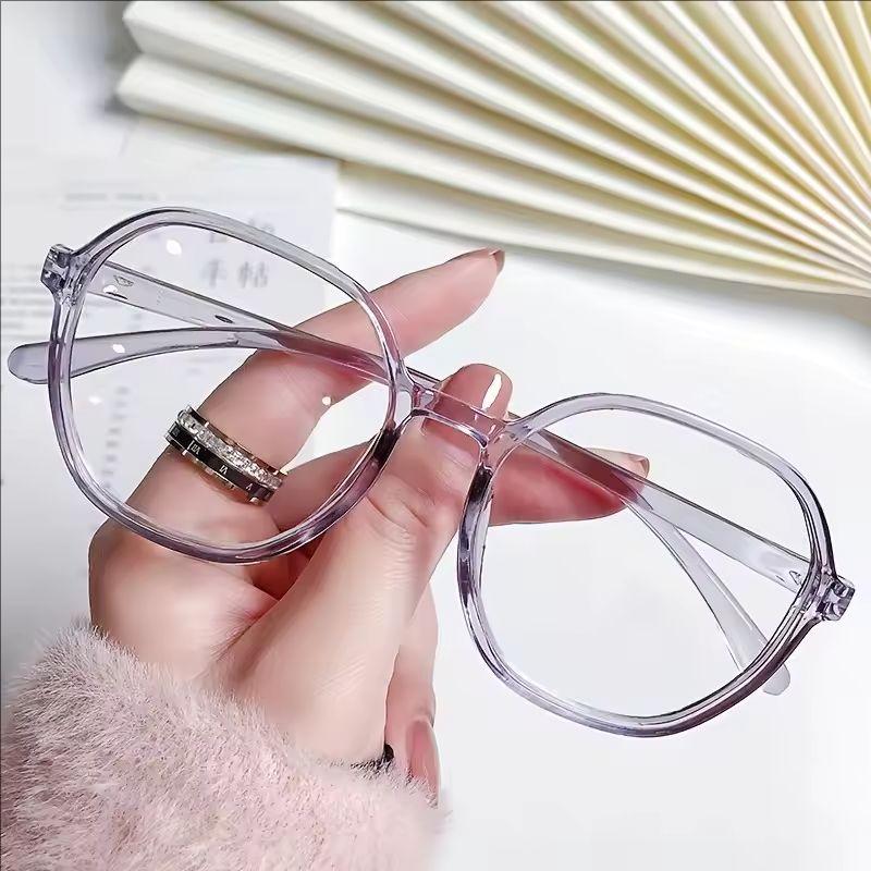 

Ultra-light And Portable Polygon Frame Simple And Comfortable High Definition Anti-blue Light Flat-light Mirror 1933