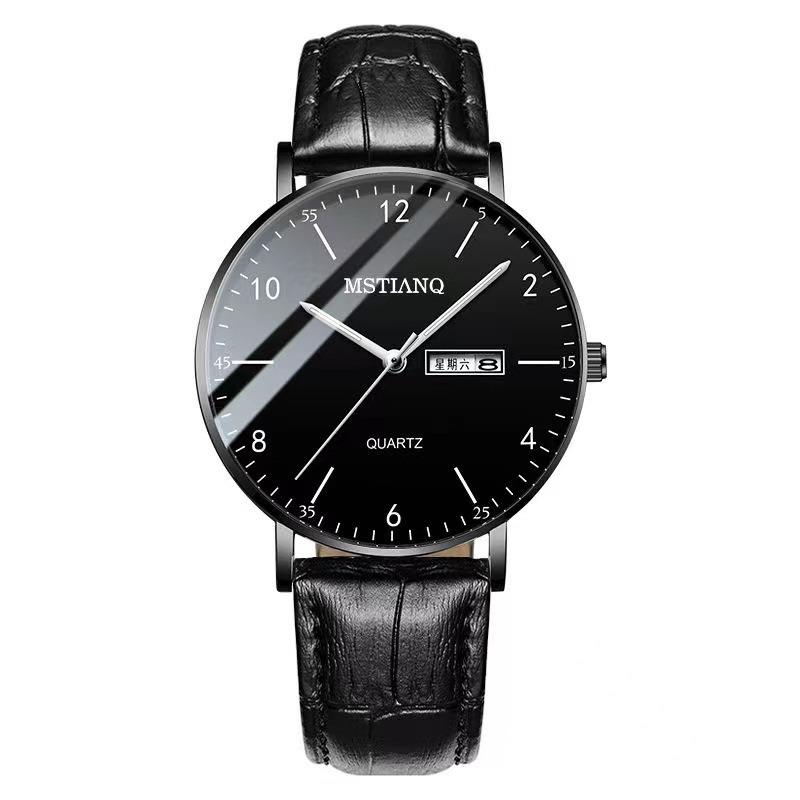Teen Thin Watch Men's High School Student Trend Non-Mechanical Watch Junior High School Student Quartz Simple Watch