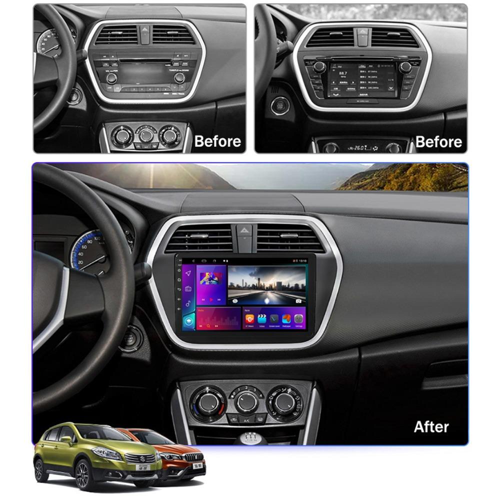 Android Car Radio Stereo For Suzuki SX4 2014-2021 GPS Navigation 2DIN 4 Core Multimedia Player Autoradio 1+16GB