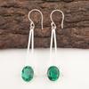 Green Emerald Stone Boho Dangle Engagement Gift Earrings Jewelry Sterling Silver EE-136-9