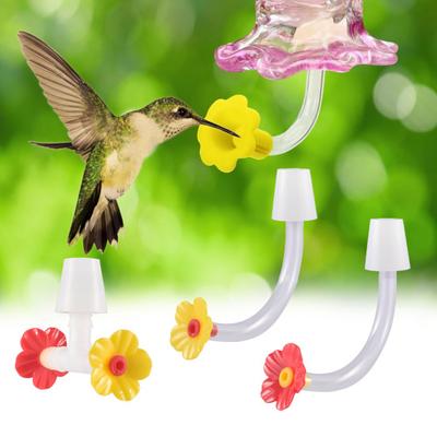 Kolibri-Futterröhrchen und Stopper Einzel-/Doppelkopf Blumenspitze Kolibri-Wasserfutterröhrchen Ersatzteile zum Selbermachen Ihres eigenen Vogelfutters