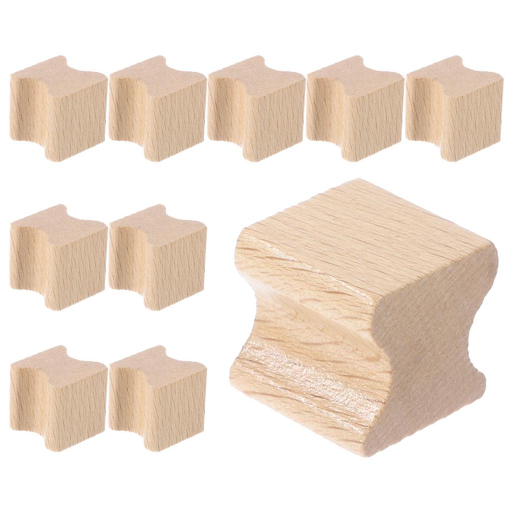 10Pcs Wooden Stamp Set DIY Carving Seal for Craft Scrapbook Invitation Cards Letters Planner Journal Decoration Tool