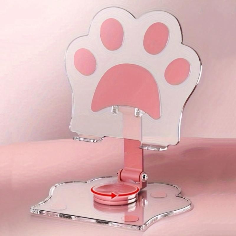 1 Piece Set of Cute Cat Paw Phone Holder Acrylic Universal Stand Desktop Lifting Lazy Stand, Perfect for Exercise