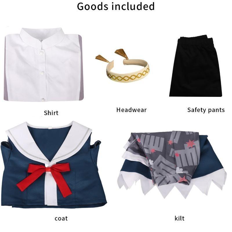 Exquisite Anime Cosplay Costume Set School Uniform For Summer 2024 Featuring Rain Moeko And Reina