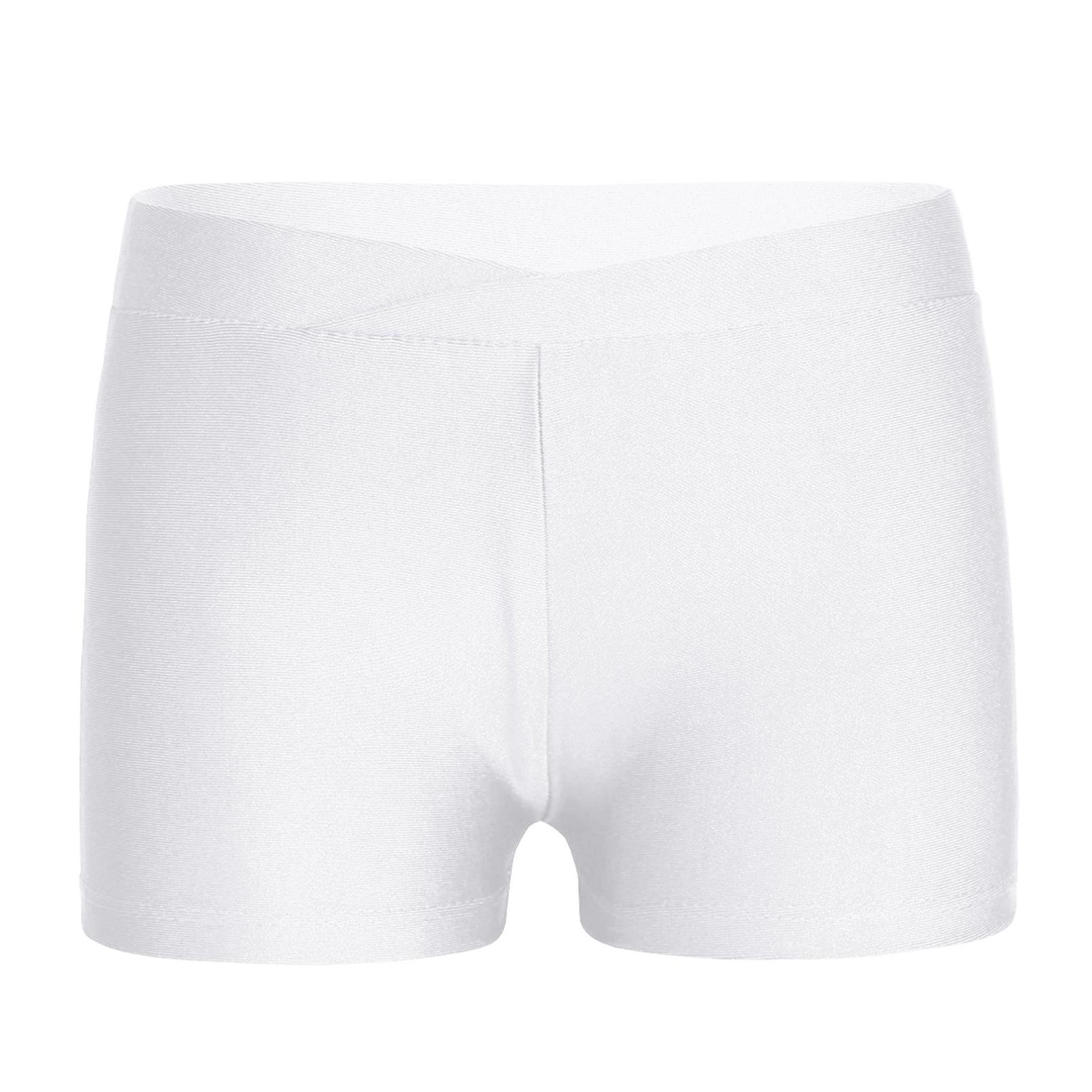Ranrann Gymnastiekshorts voor meisjes, effen kleur balletdansshorts 11-12 Years