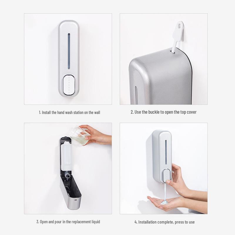 Wall-Mounted Manual Soap Dispenser for Shampoo and Shower Gel In Hotel Guest Bathrooms