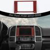 For Ford F150 2015-20 Central Control Navigation GPS Panel Trim Frame Red Carbon