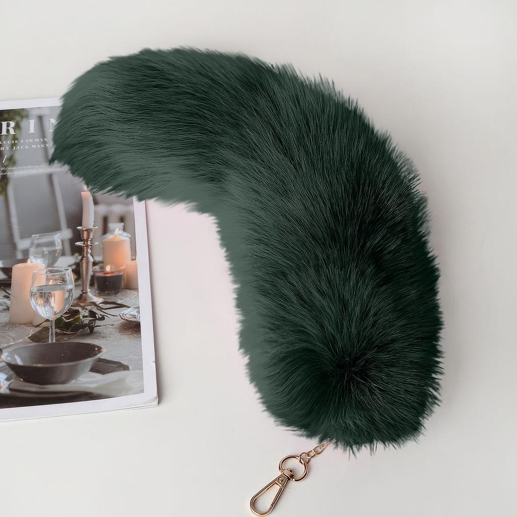 Plush Tail Keychain Role Play Toy Costume Keychain