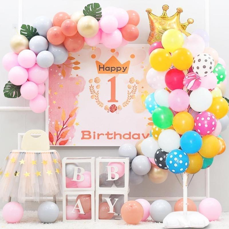 A Set of Balloon Display Stands for Bubble Balls Support Columns for Festive Events and Wedding Decoration Party Balloon Display