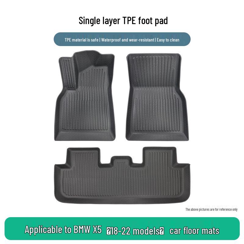 Durable TPE Anti-Slip Floor Mats Compatible with BMW X5 2018-2022, Easy to Clean