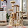 Solid Wood Multi-Level Cat Tree & Activity Center