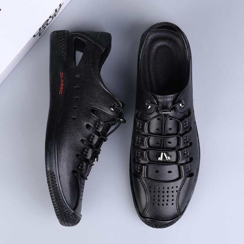 Luxus Marke Echtes Leder Männer Sandalen Mokassins Männer Business Kleid Sandalen Italienischen stil Handgemachte Leder schuhe Männer Alias