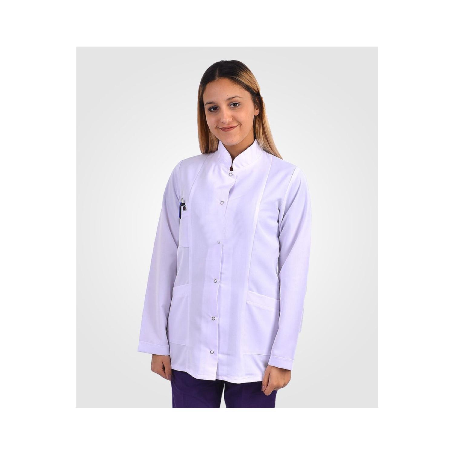 

Жіночий фартух з чудовим коміром White Lab 2XS білий