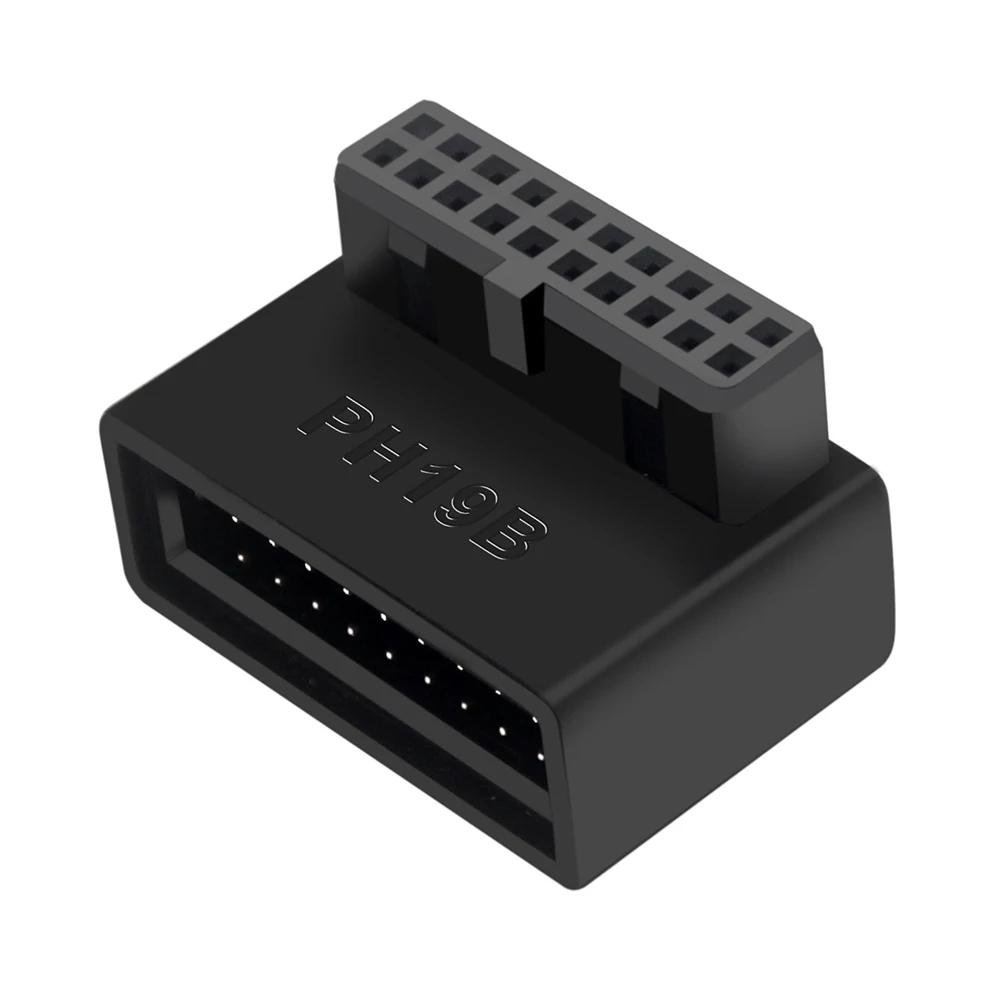 USB 3.0 19/20pin Male to Female Extension Adapter Angled 90 Degree Converter for Motherboard Connector Socket PH19A