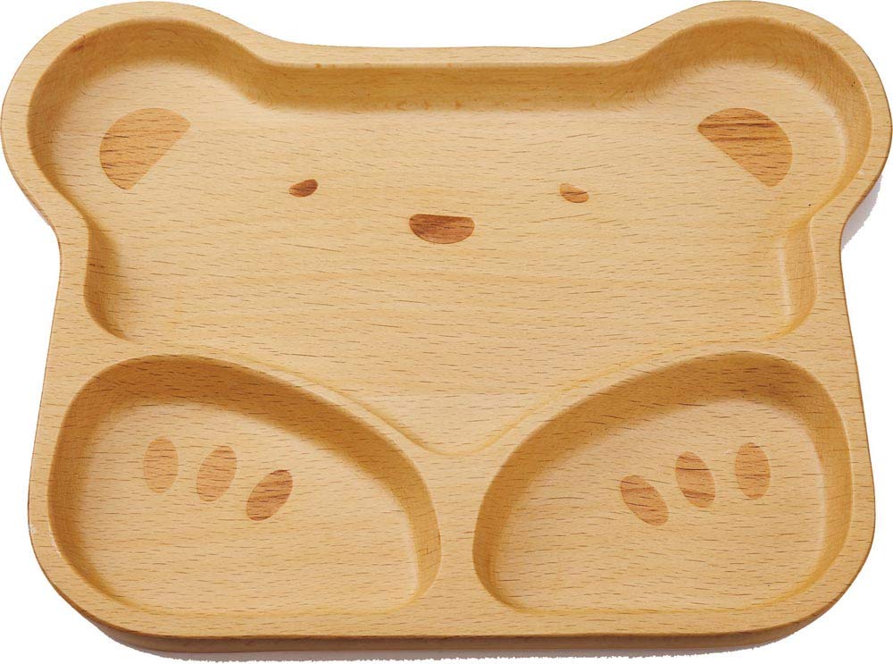 

Alphax Children s Plate, Wood Grain, 24.5 x 20 x 2 cm, Beech, Bear Design, 905066