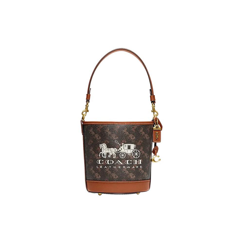 

Coach Women Signature Shoulder Bag Leather Trim Casual Daily Crossbody Purse CJ828-B4TXN Basic Set (Bag+Dust Bag)