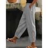 Fashion Casual Loose Hollow Out Women's Pants Cotton and Linen Loose Elegant New Solid Color Spring Autumn Short Trousers Office Basic Ladies Clothing