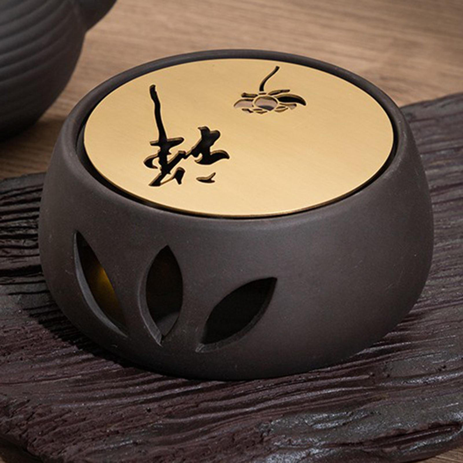 

Керамическая грелка, кастрюли и подсвечник в комплекте Metal Warmer Plate D