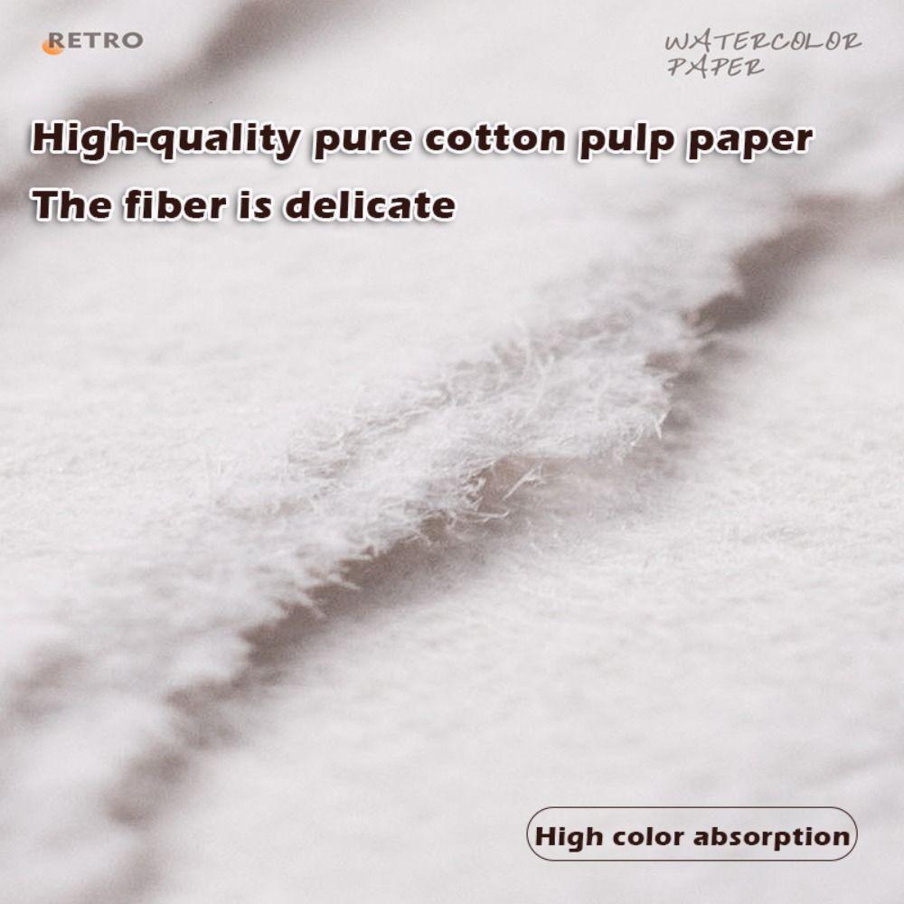 10pcs Cotton Watercolor Paper Hand-torn Edges Medium-texture Painting Paper A4/A5/A6 Drawing Paper Painting Coloring