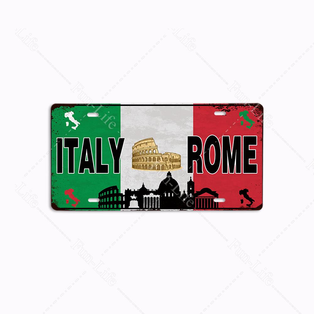 Retro City Metal Sign Plaque Metal Vintage Plate Tin Sign Wall Decor for Home/Art/ Pub/Bar/Wall Decoration 15x30cm