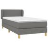 3126614 vidaXL Divan Bed with Mattress Dark Grey 90x200 Cm Fabric