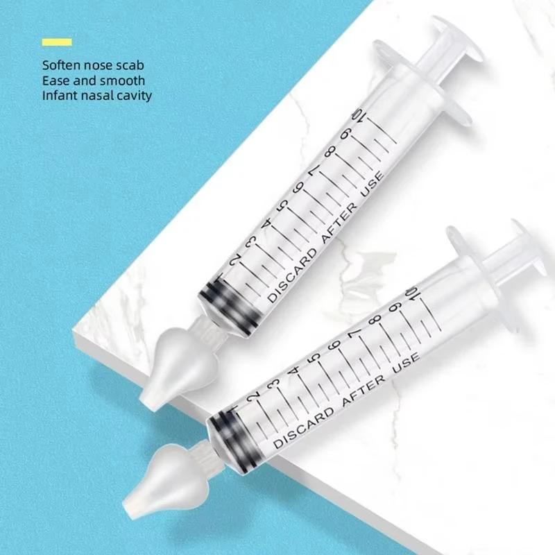 2Pcs Baby Nose Cleaner Rhinitis Nasal Washer Needle Tube Baby Nasal Aspirator Cleaner Syringe Baby Nose Washing for Children