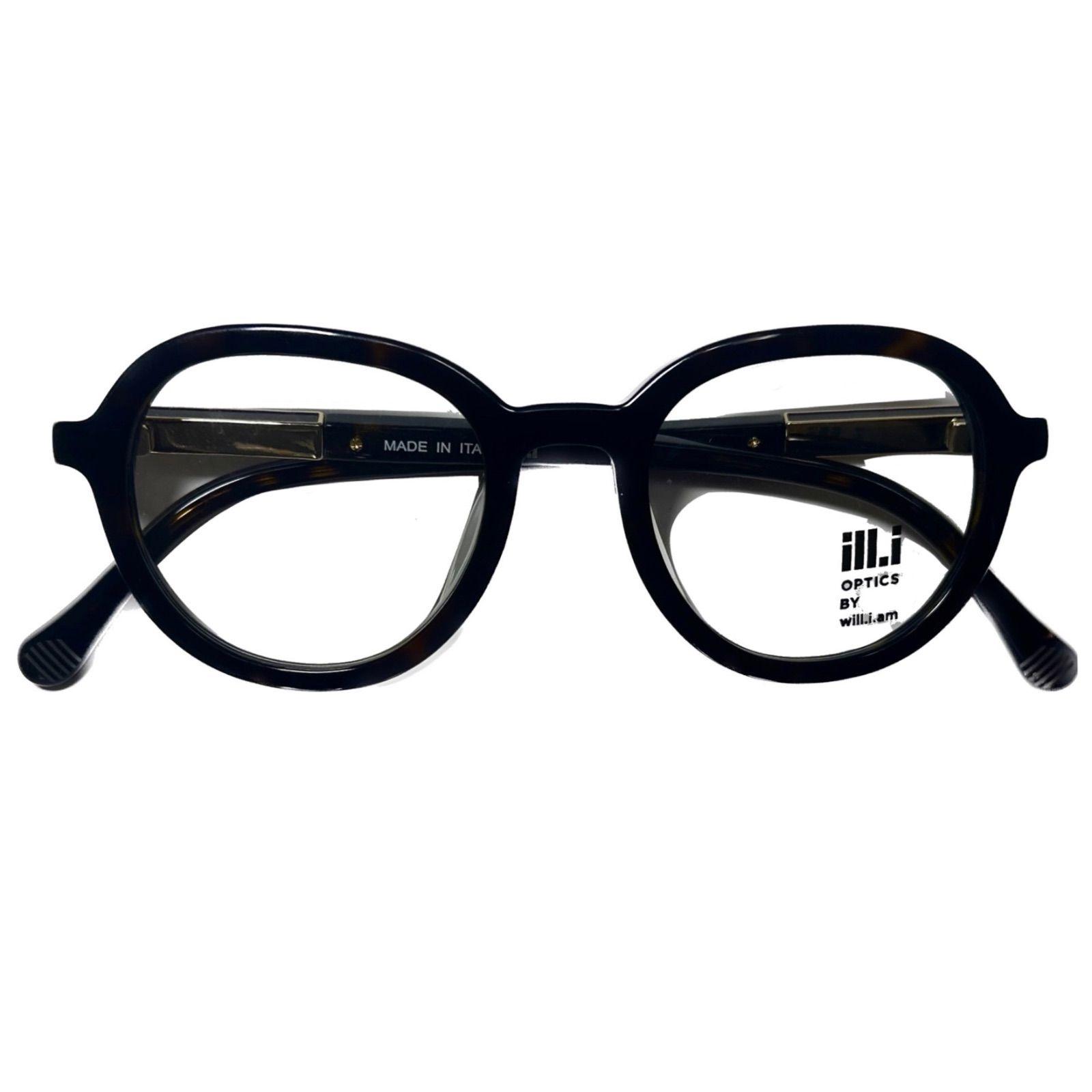 Used Will.i.am Genuine New Will.i.am WA012V02 Panto Black Tortoiseshell Glasses Made in Italy