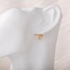 European and American Fashion Eight-Heart Eight-Arrow Zircon Clover Ear Clip Earrings for Women