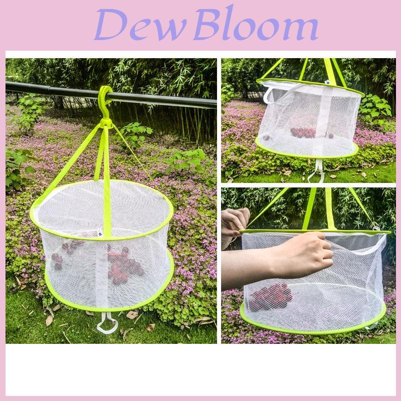 Foldable Clothes Drying Mesh Basket With Large Diameter For Home Use And Socks Air Drying
