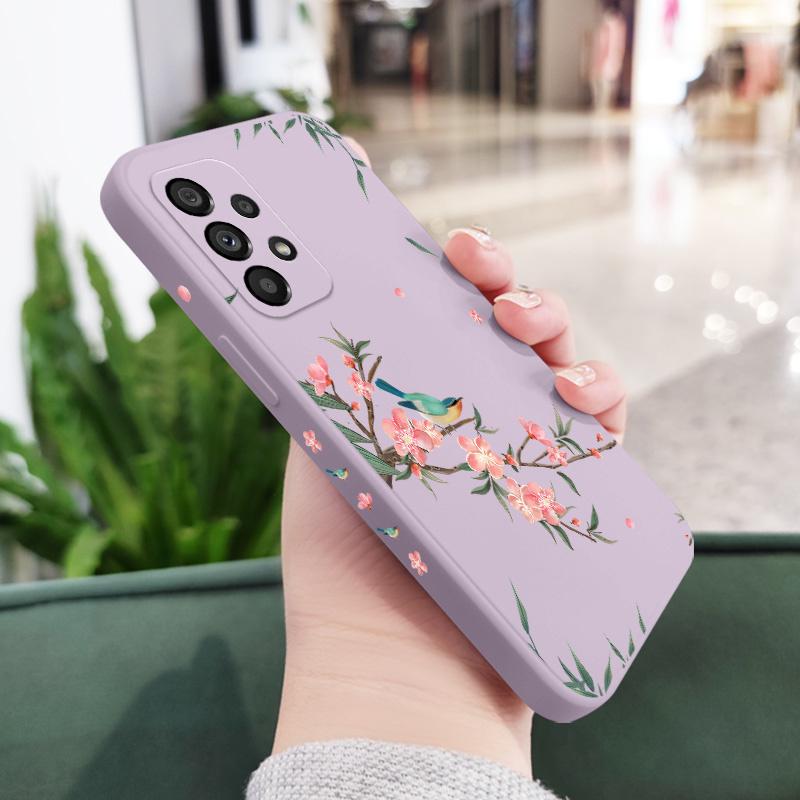 Falling Sakura Case For Samsung Galaxy A73 A53 A33 A23 A13 A03 A72 A52 A52S A32 A22 A12 A02 A02S A71 A51 A31 A21S 4G 5G Cover