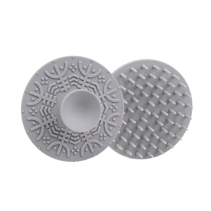 Oracle Bone Silicone Scalp Shampoo Brush - Soft Bristles, Suction Cup Handle, Massage & Cleaning Brush for Showers
