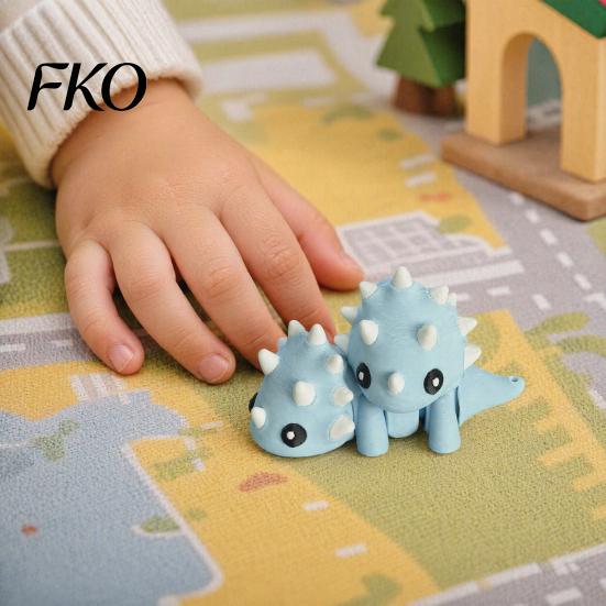 Dinosaur Stress Relief Toy 3D Printed Fidget Toy, Cute Articulated Flexible Figurine, Playable Ball Movable Mini Animal Sensory for Kids, Adults Joint