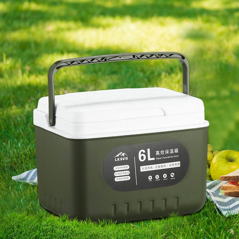 5.4QT Compact Ice Coolers High-capacity Ice Chest Portable Heavy Duty Ice Box Personal Use for Camping Party Picnic Travel Beach