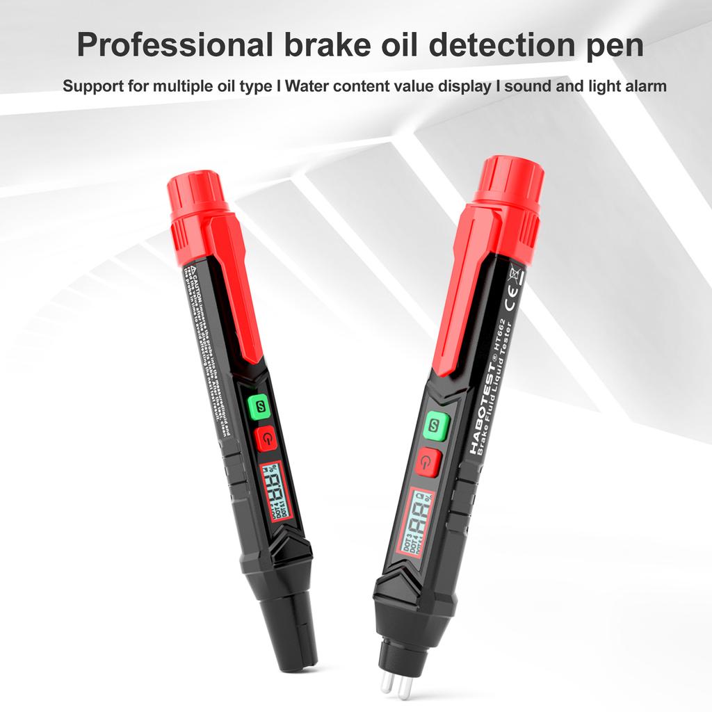 HABOTEST HT662 Brake Fluid Liquid Tester LCD Digital Brake Oil Detecting Pen Automobile Motorcycle