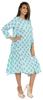 Bimba Printed Flared Midi Dress For Women Rayon Crepe Casual Summer Dress
